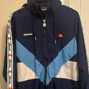 Ellesse Men's Navy and Light Blue Windbreaker